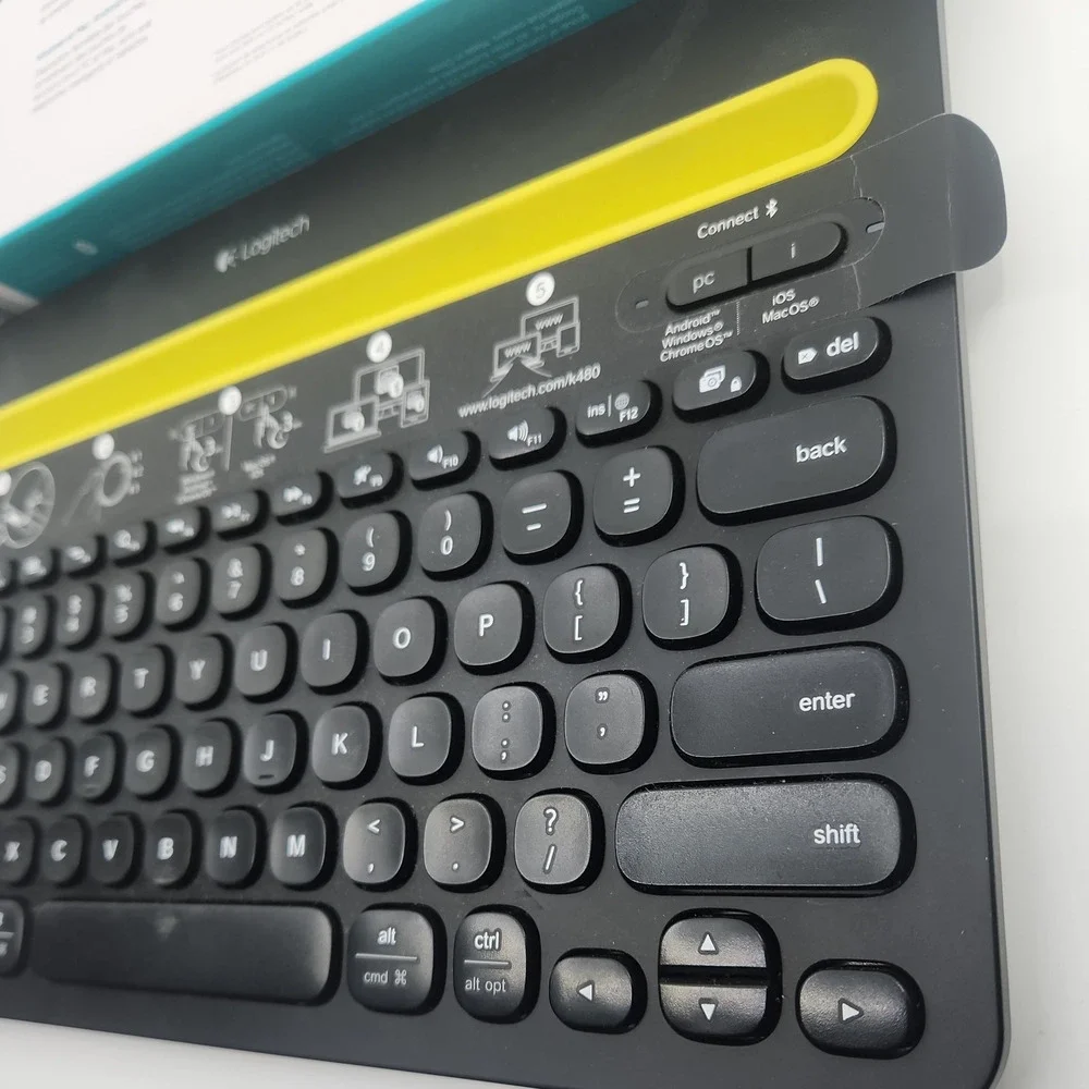 Logitech K480 Bluetooth‎ Multi-Device Wireless Keyboard Black Green (920-006973)